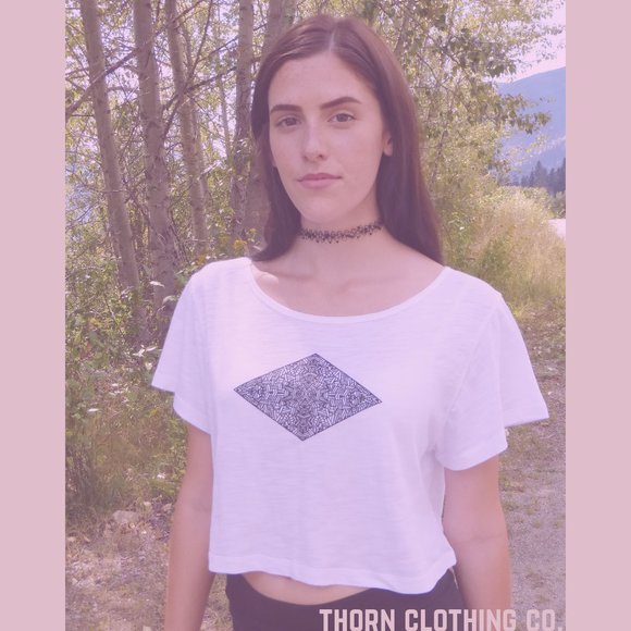 Thorn Clothing Co Tops - 💎 Thorn Clothing Organic Crop Top - Graphic Tee - NWT